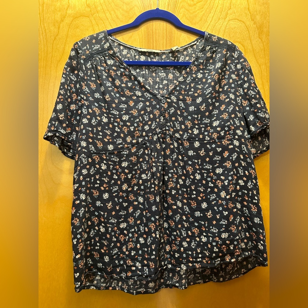 Esprit Blue floral blouse.